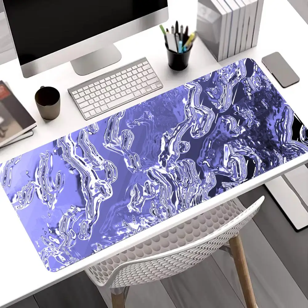 

Purple water wave abstraction Mouse Pad Office Accessories Large Gaming Non-slip Seamed Edge Laptop Tablet Mat Pads PC Playmat