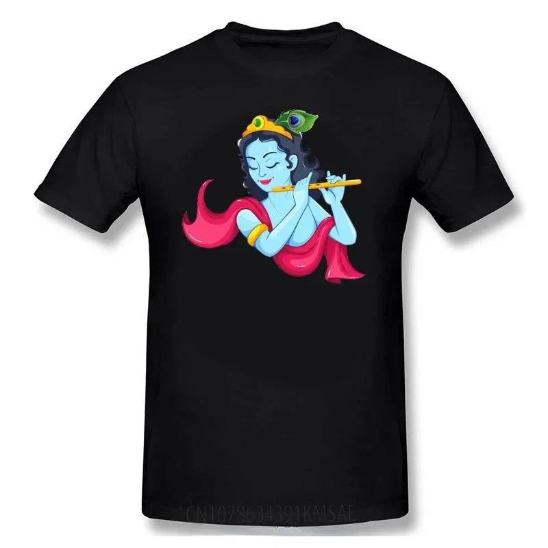 Krishna T Shirt Krishna Hare Krishna Man T-Shirt Awesome Woman Tee Shirt Summer Streetwear Short-Sleeve Graphic Tshirt