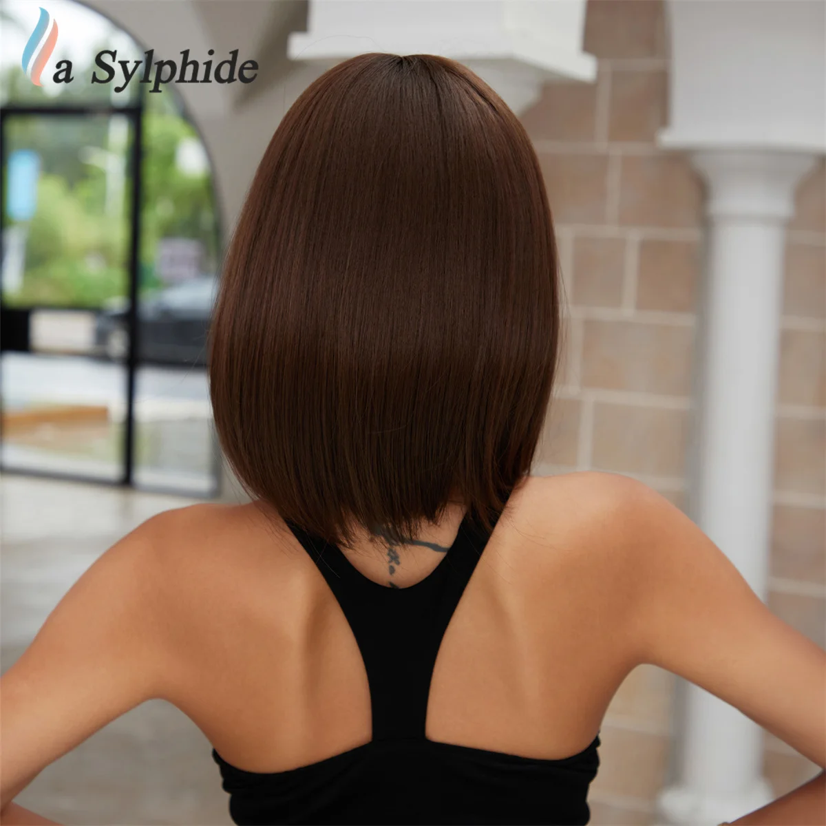 La Sylphide Bob Brown Wig Good Quality Short Wigs for Women Natural Daily Party Cosplay Hair Heat Resistant Hair