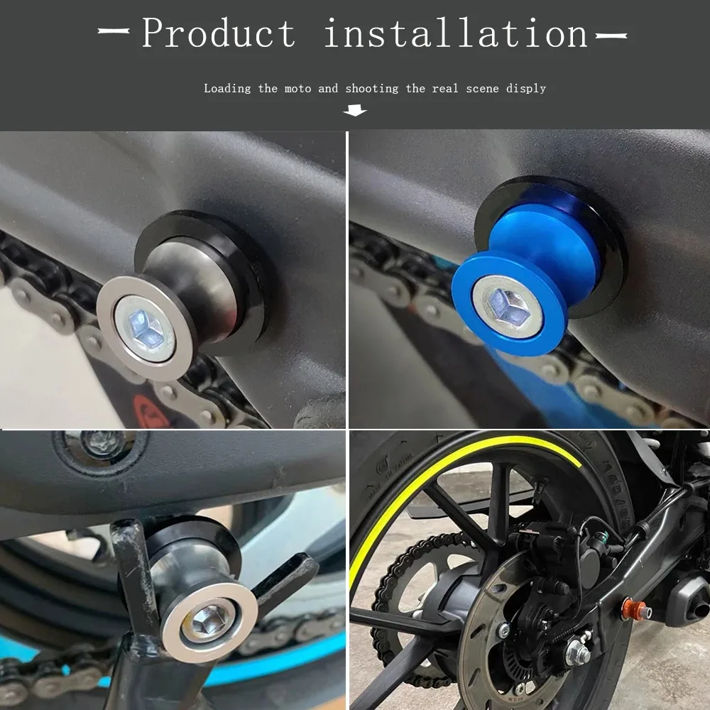 

Moto Accessories For Suzuki GSXR 600 K8 750 1000 GSXR600 GSXR750 Swingarm Spool Slider Stand Screw Bolts Logo GXS-R 1998-2025
