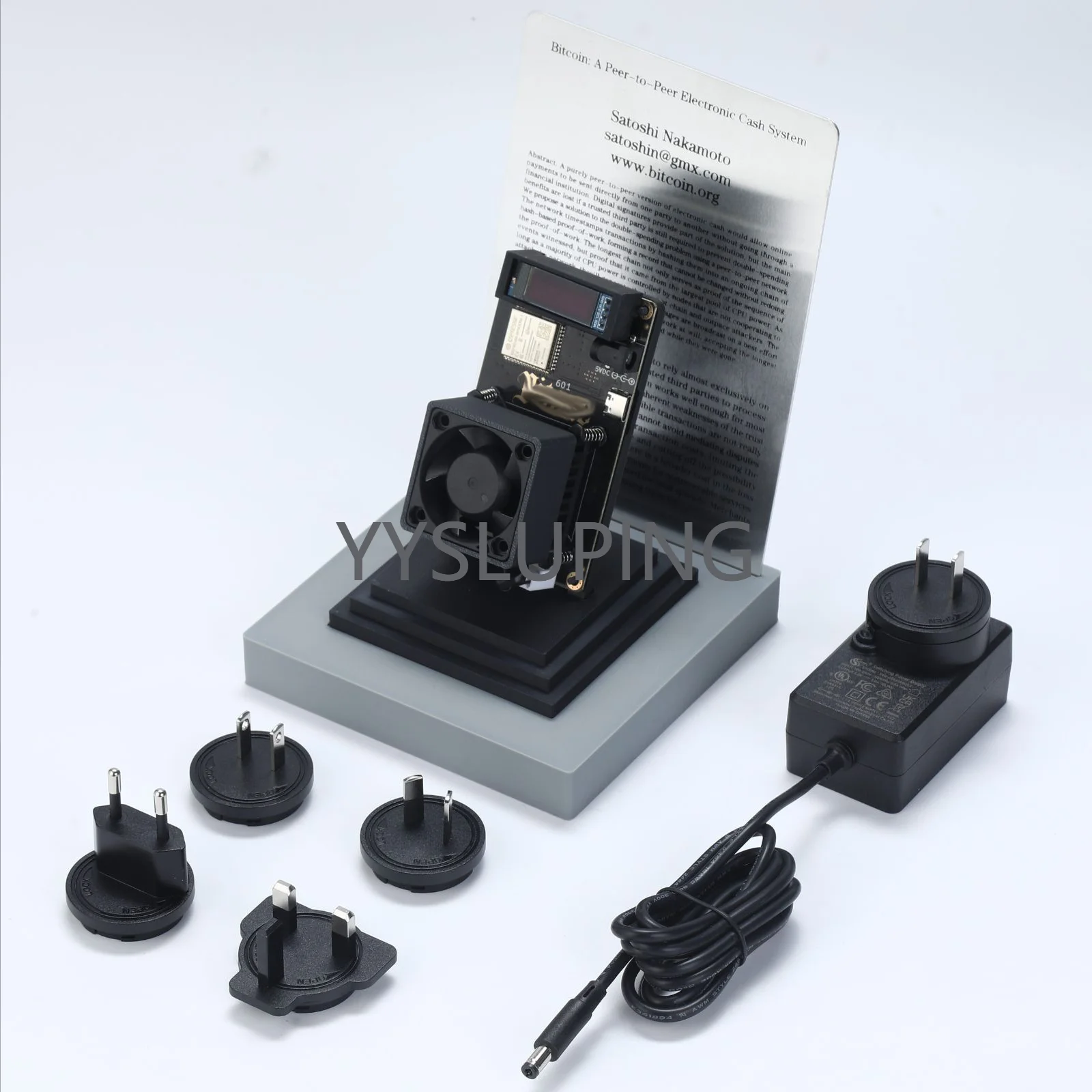 YYSLUPING Bitcoin Miner Gamma 601 1-1.5TH/s ASIC Bitcoin Miner SHA-256 Low Noise 35dB Wifi Open-Source Solo Crypto Mining Device