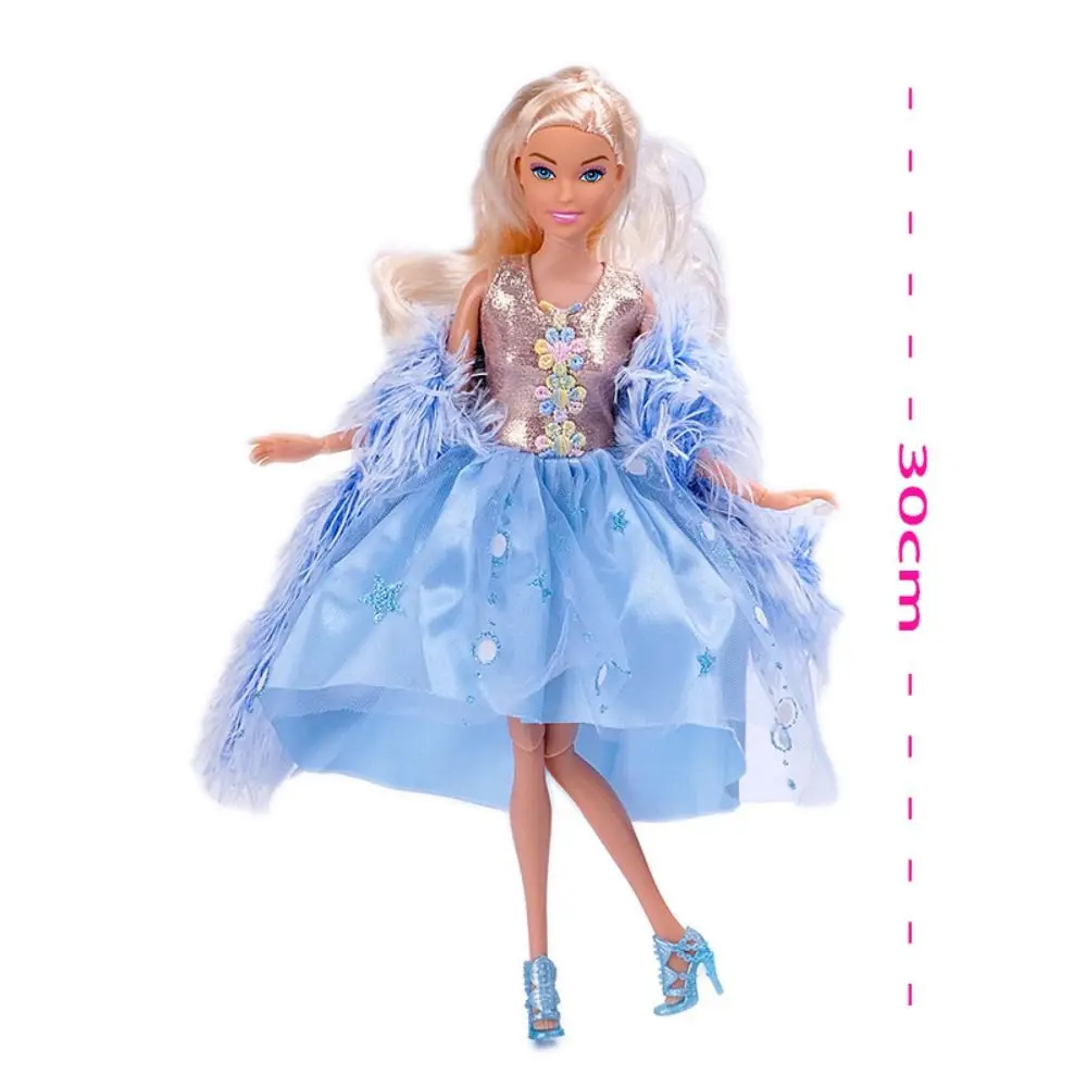 Eleganckie ubrania na przyjęcie z naszyjnikiem, butami, sukienki księżniczki, garnitur dla lalek BJD 30 cm / dla lalek 1/6 / dla lalek 11,5 cala