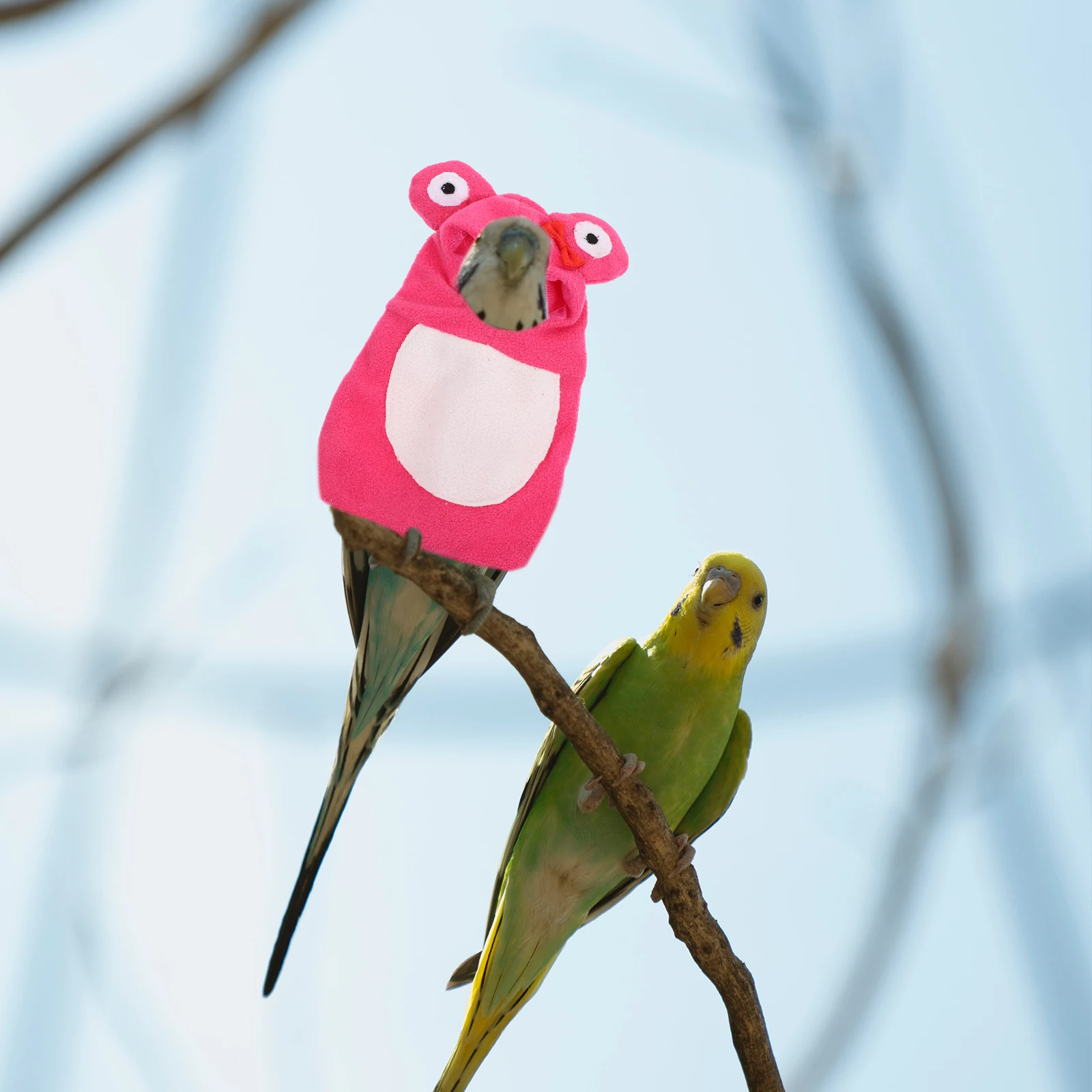 

Bird Harness for Parrot Warm Clothes Hoodie Pet Jacket with Hat Costume Gift Newborn Small