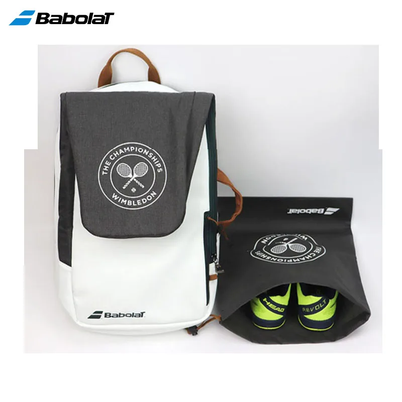 Genuine Babolat Tennis Backpack Pure Wimbledon Co-branding Tennis Padel Squash Badminton Rackets Bag Large Capacity Raquete Bags