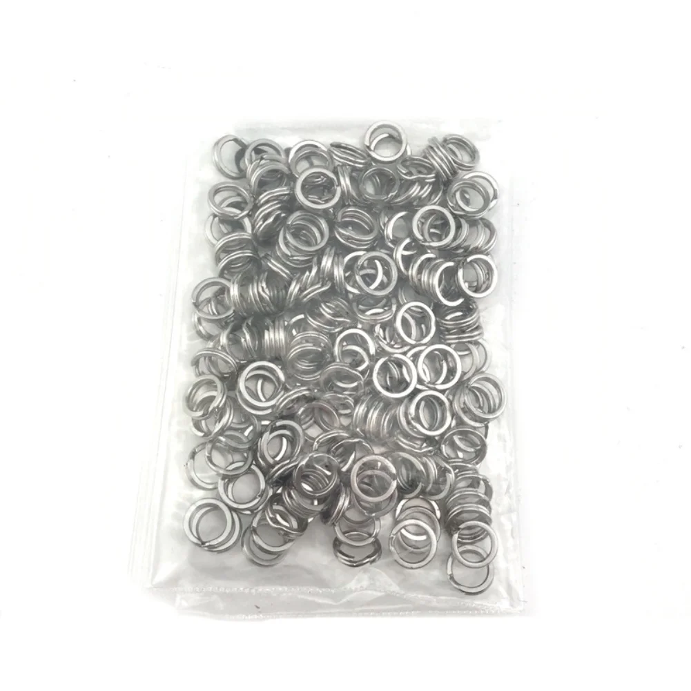 For Harsh Conditions 5 6 Stainless Steel Split Rings Sturdy Stainless Steel Material Enhanced Stability Design