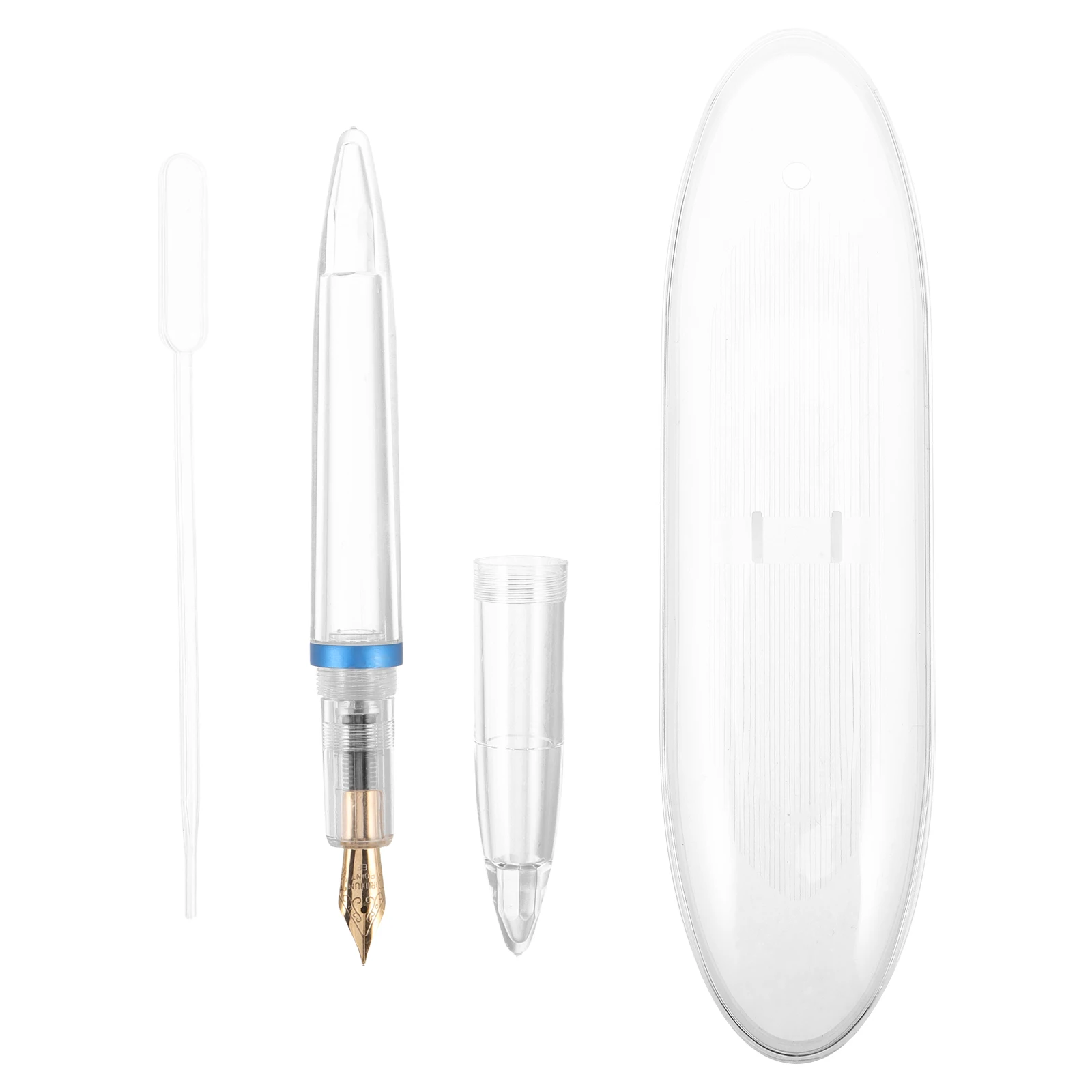 

Large Capacity Fountain Pen 0.5Mm Fine Nib Clear Acrylic Body Refillable Ink For Smooth Writing Sketching Drawing Journaling