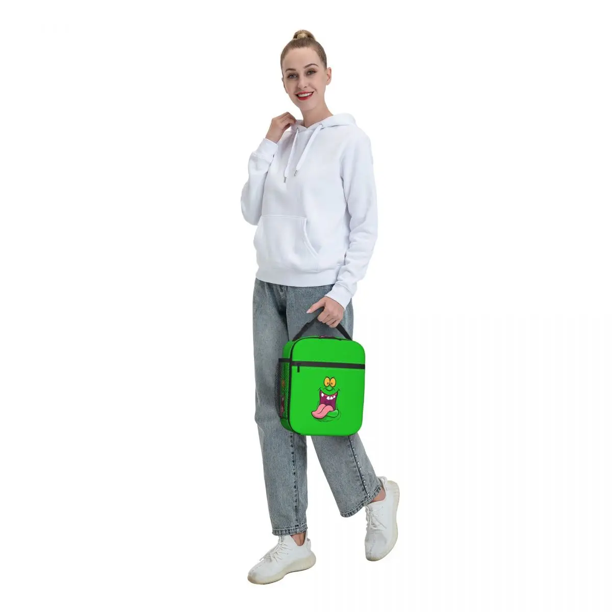 Ghost Buster Slimer Thermal Insulated Lunch Bag Green Ghost Supernatural Movie Portable Lunch Container  Multifunction Food Box