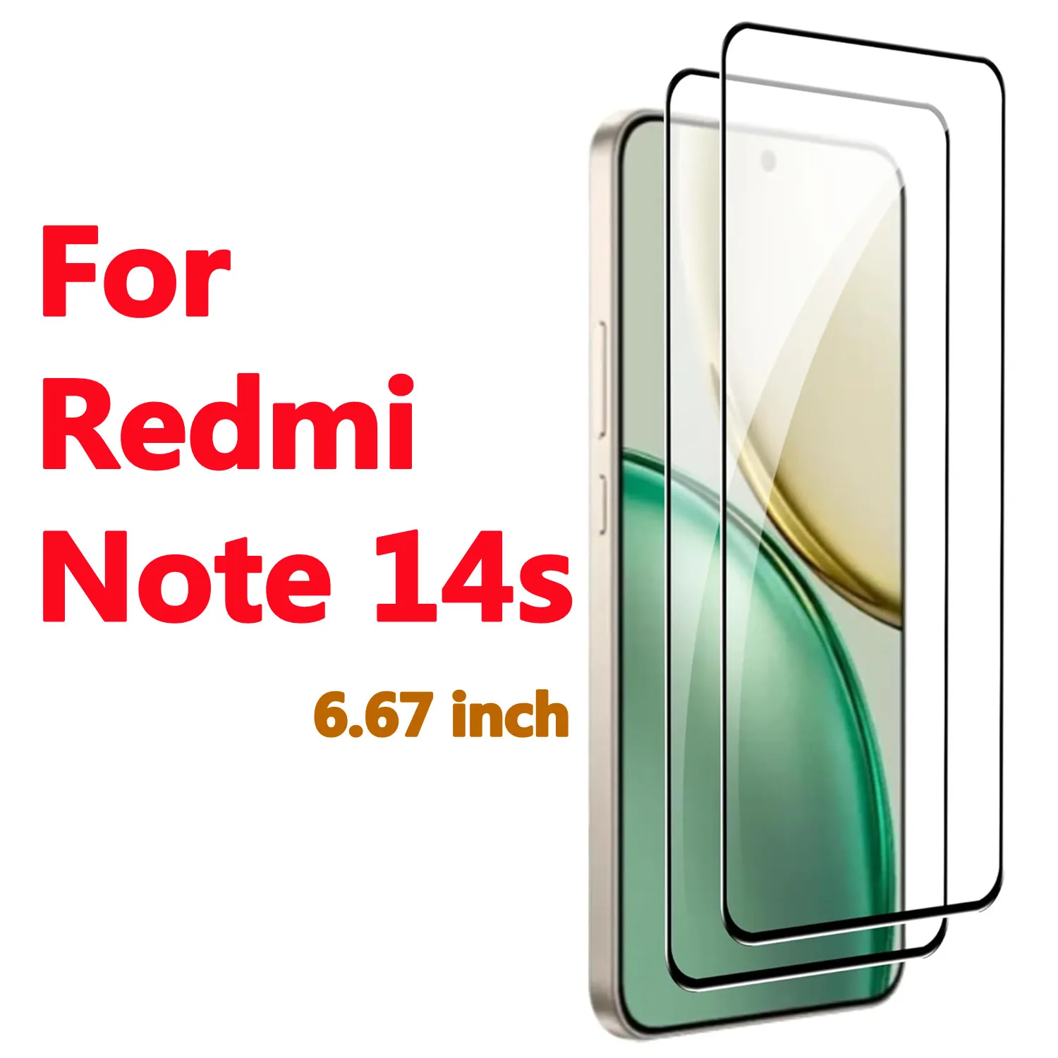 

For Xiaomi Redmi Note 14s tempered Glass protective film, scratch resistant and bubble free 6.67 inch 9H hardness glass Film