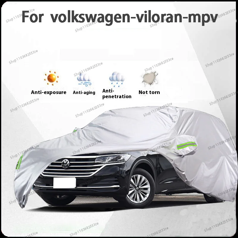 

For Volkswagen Viloran Fit Car Cover Waterproof Dustproof Sunshade (UV) Snowproof Silve Full Cover with All-Day Protection
