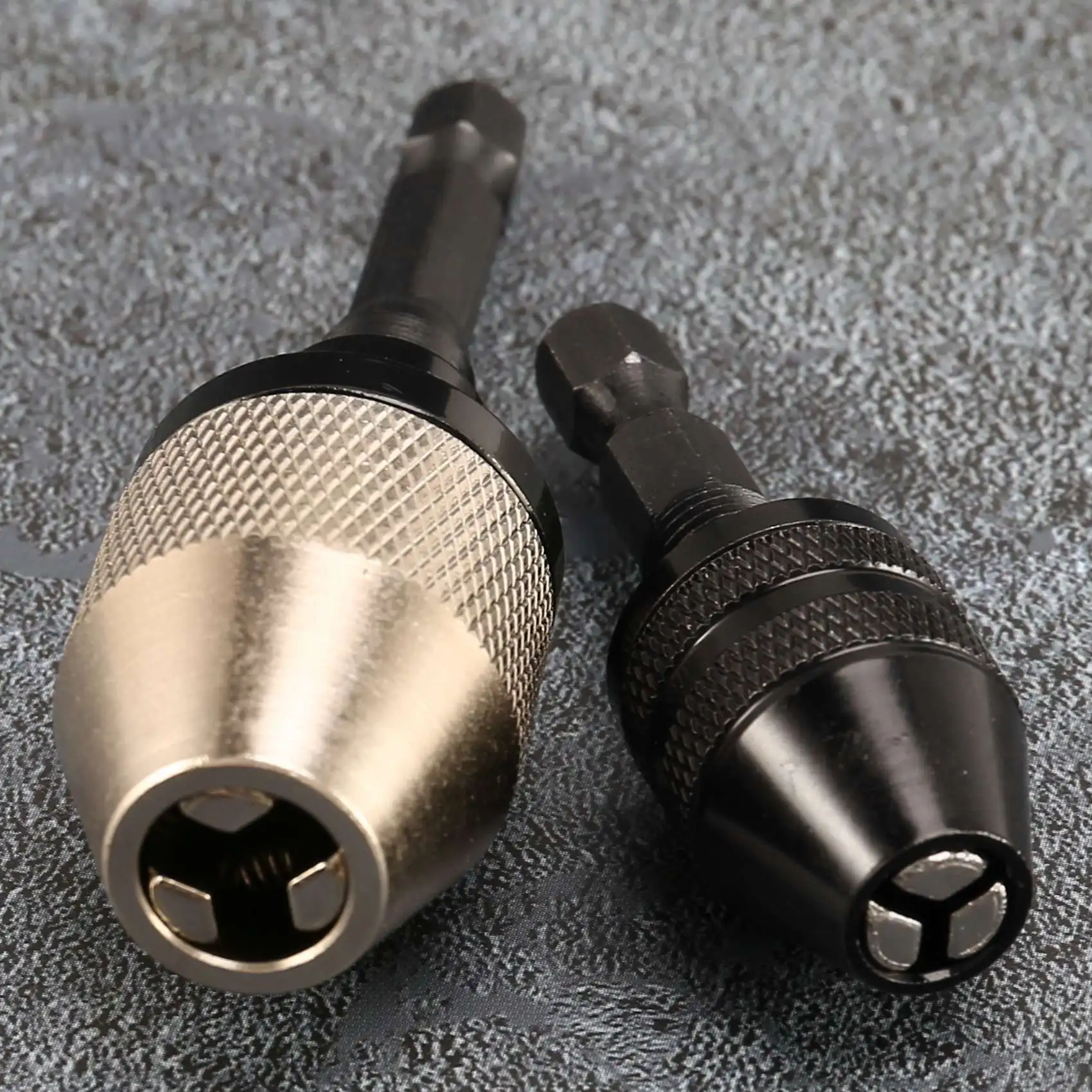 A19F-2 Pieces Keyless Drill Chuck 1/4 Inch Hex Shank Keyless Drill Chuck Fast Change Adapter In 0.3-6.5 Mm, 0.3-3.6 Mm
