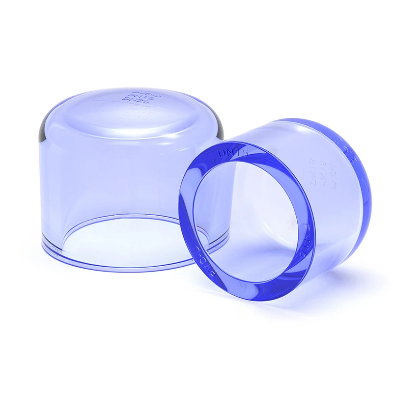2-25PCS I.D20-50mm Transparent UPVC Water Pipe Plug Blind Cover Environmentally Friendly Water Supply Chemical Pipe Fittings