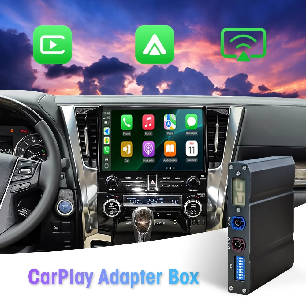 NewFor Toyota ALPHARD Vellfire 2020-2022 Binarytek Wireless CarPlay Android Auto Adapter Module Car Radio