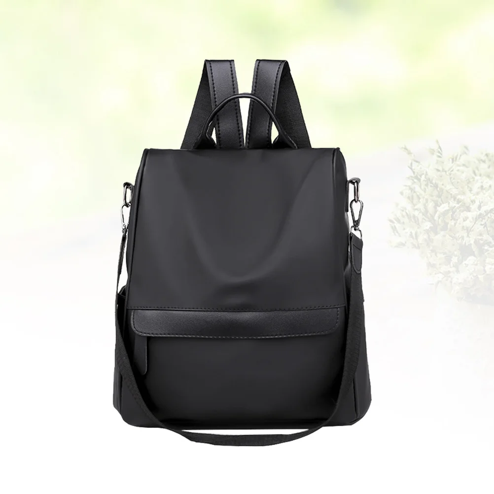 حقيبة سفر للطلاب ذات سعة كبيرة من أكسفورد مقاومة للسرقة للنساء في الحرم الجامعي للاستخدام اليومي حقيبة ظهر للسفر في الحرم الجامعي باللون الأسود