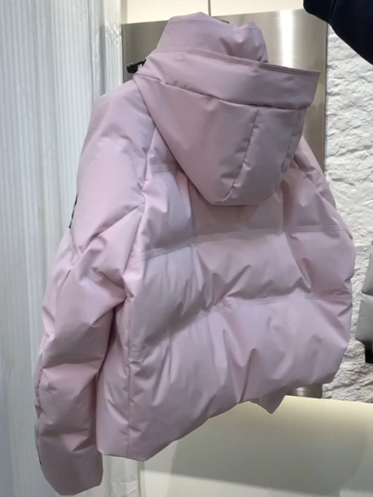 Pink ort down Jaet Donna Thiened Du down Parka Cappotto invernale Coreano Sle Pendolarismo Vento Sle Taglio dritto 2024 Inverno