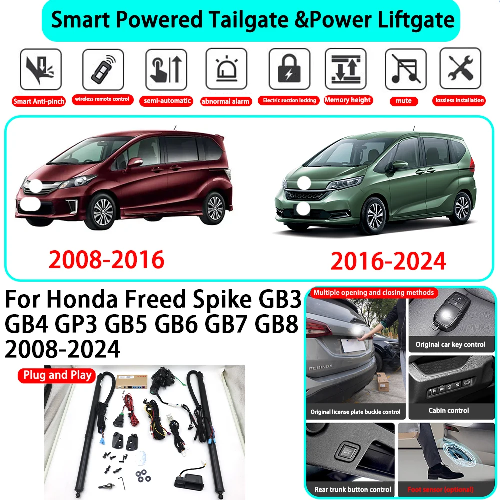 for Honda Freed Spike GB3 GB4 GP3 GB5 GB6 GB7 GB8 2008-2024 Smart Automatic Powered Tailgate Electric Power Tailgate Lift Kit