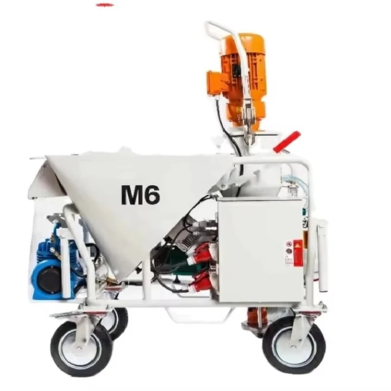 Energy Saving M6 Automatic Plastering Machine High Flow Gypsum Spray Equipment Multi-purpose Lime Cement Sprayer for Job Site
