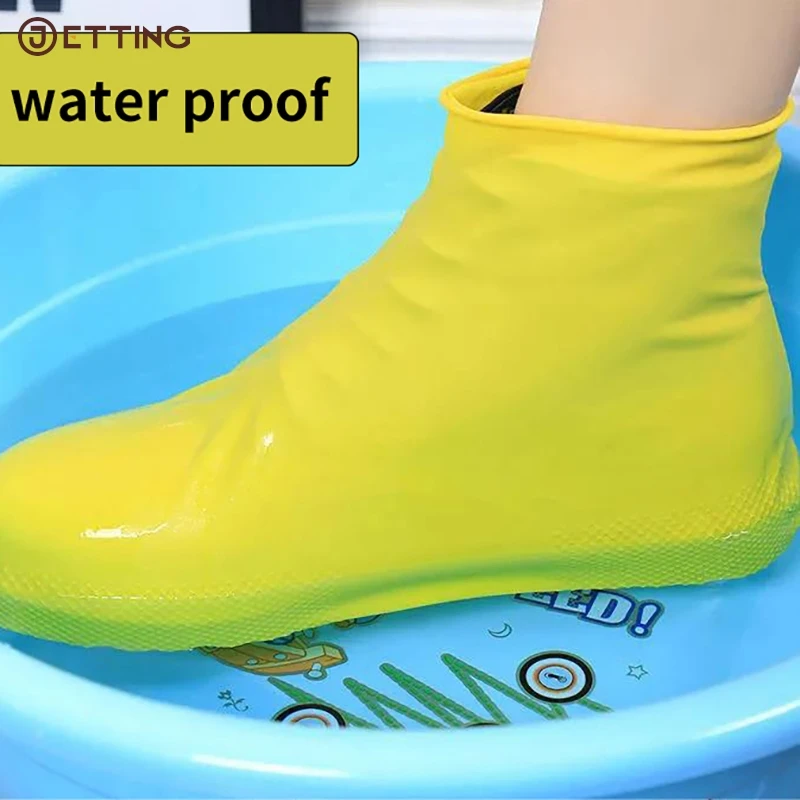 shoes cover Latex WaterProof Shoe Covers Unisex Shoes Protectors Reusable Non-Slip Rain Boot Overshoes Walking Shoes Accessorie