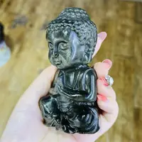 Natural Golden Obsidian Buddha Carving Polished Reiki Healing High Quality Room Decor Energy Gift 1PCS 2