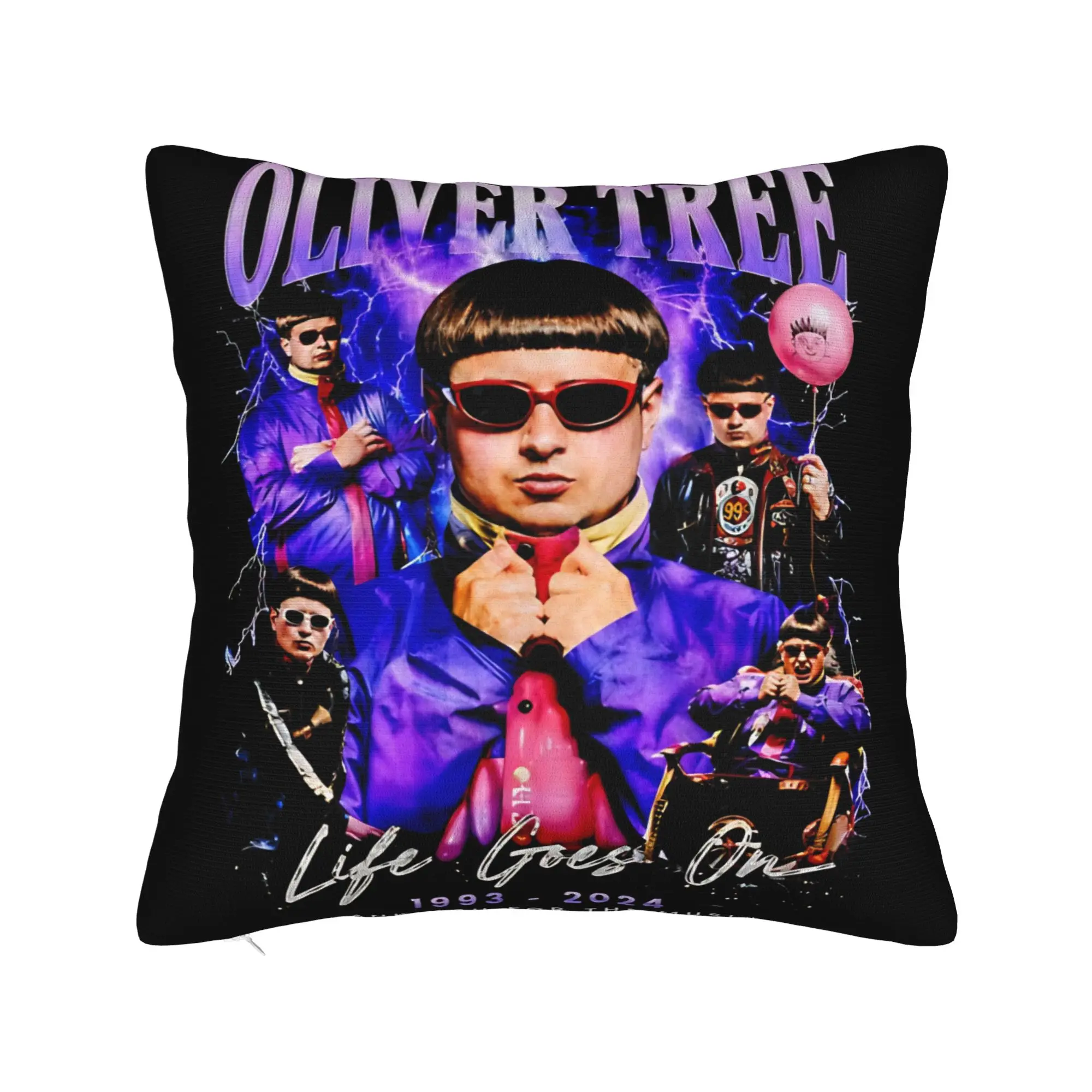 Pillow Cover In memory of Oliver Tree collage portraits life goes on tribute   Pillow Case For Bedroom Home Decor Pillowcases