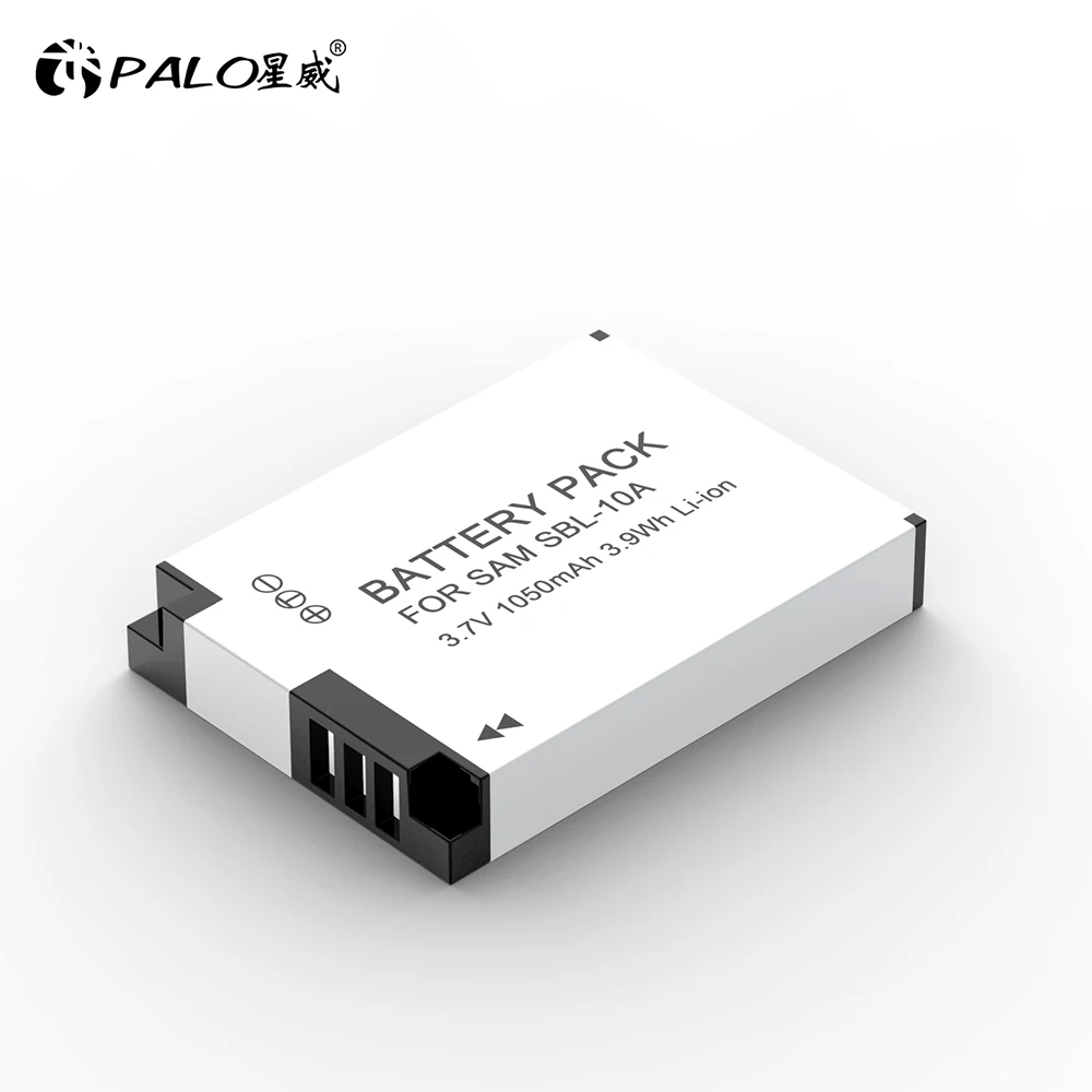 PALO 1050mAh SLB-10A SLB10A SLB 10A slb 10a Camera Battery For SAMSUNG HMX-U10 HMX-U100 SL720 SL310W SL820 HZ15W HZ10W ES60