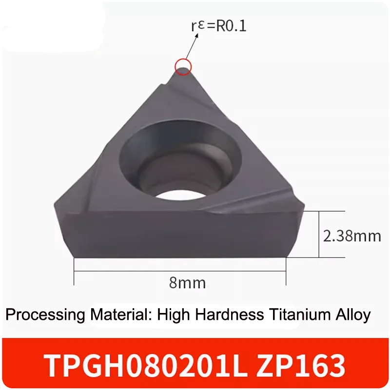 GULING 10PCS Boring Cutter TPGH TPGT 080202 04L CNC Milling Machine Set Precision Small Hole Boring Cutter Turning Inserts