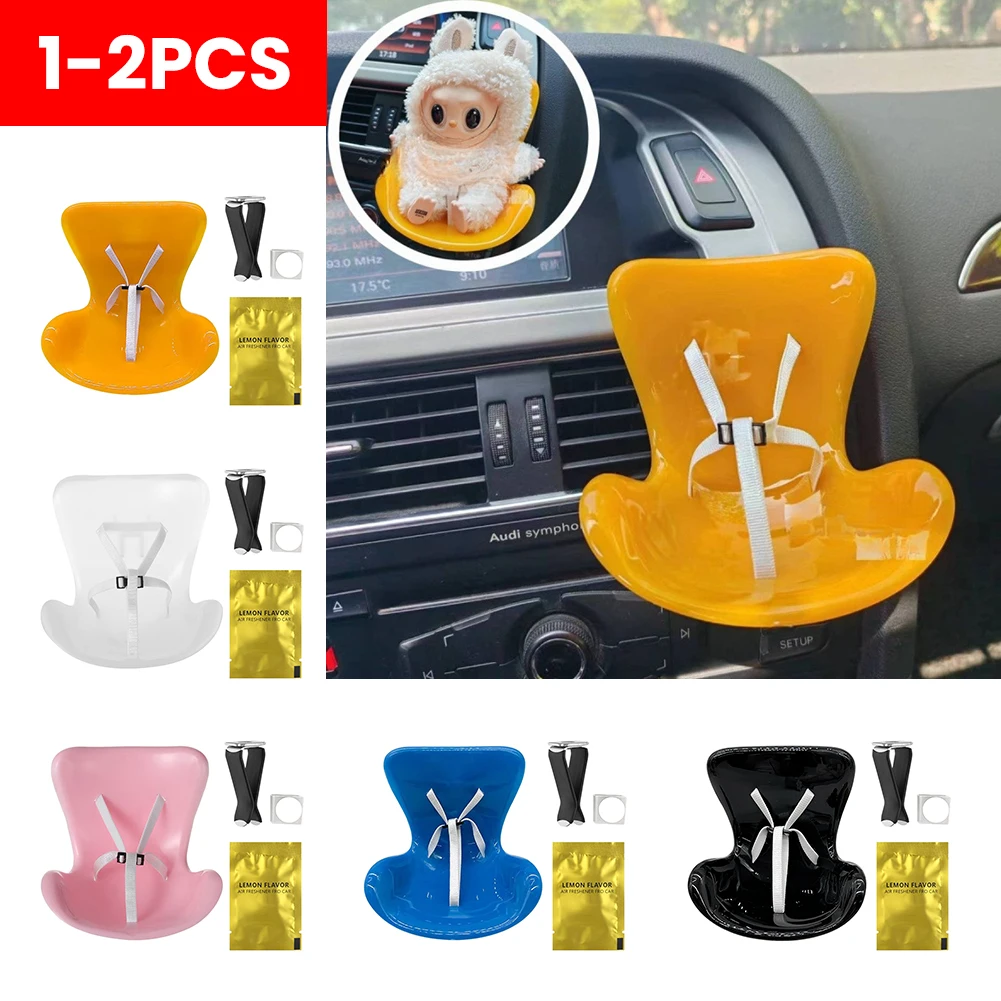 

Декор вентиляционного отверстия автомобиля с ремнем, плюшевое кукольное сиденье, декор автомобиля, многофункциональное кукольное вентиляционное автокресло для автомобильного вентиляционного отверстия для кондиционера