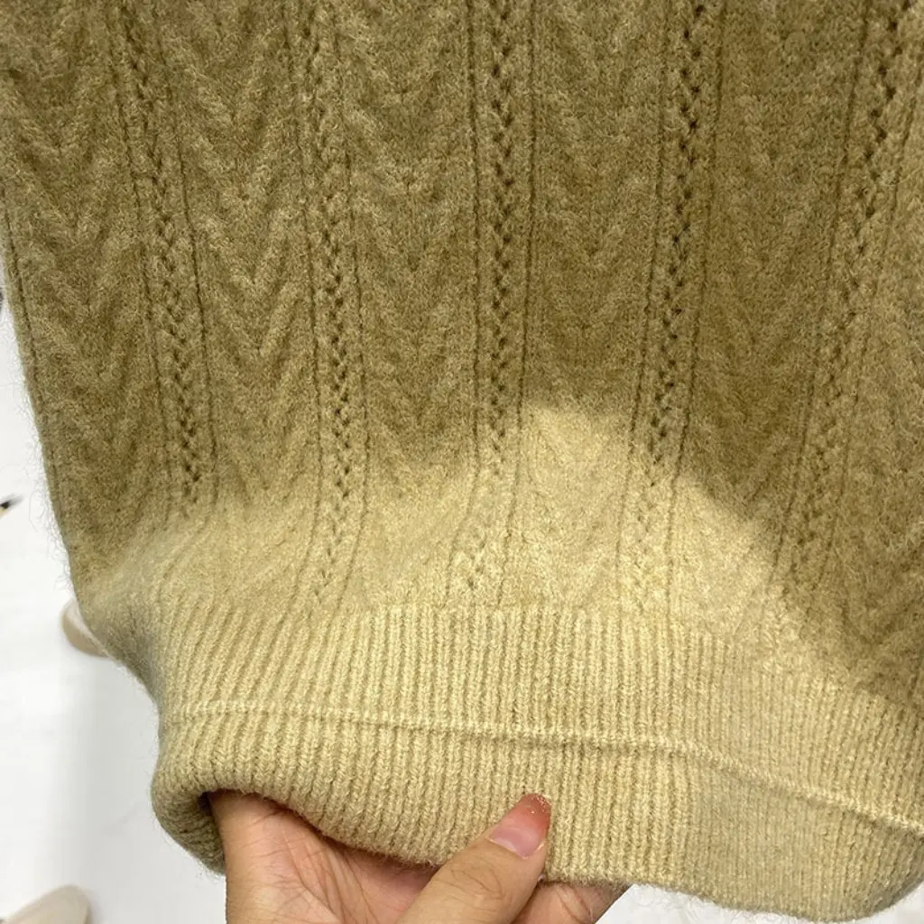 

Spring Autumn Lazy Style Knitted Vest Solid Color Simple Generous Non-Bumpy Women's Fashion Top for Japan South Korea