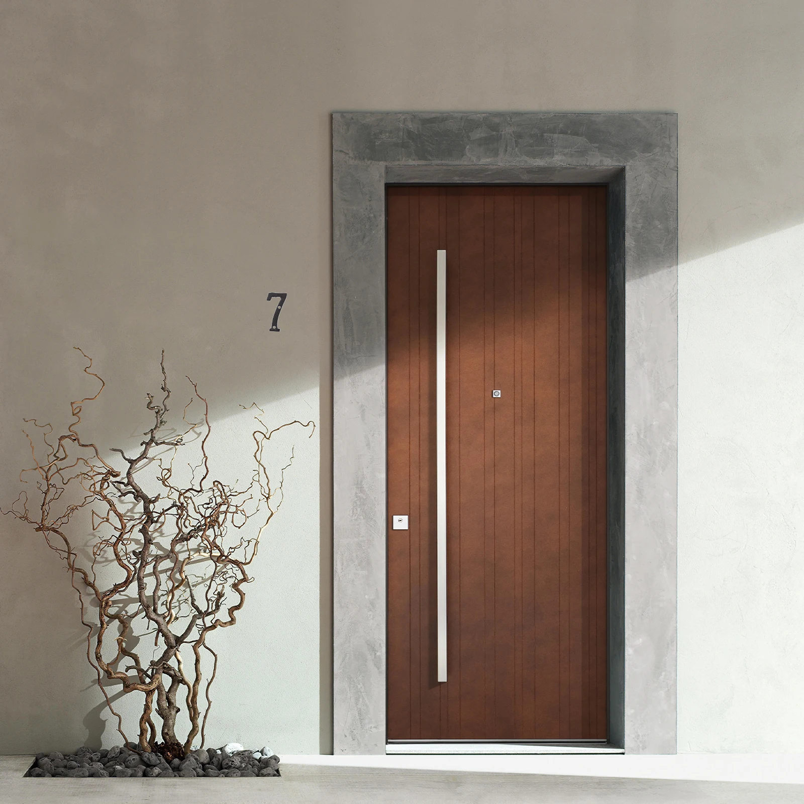 Большие цифры 7 из литого чугуна для адресов домов и почтовых ящиков