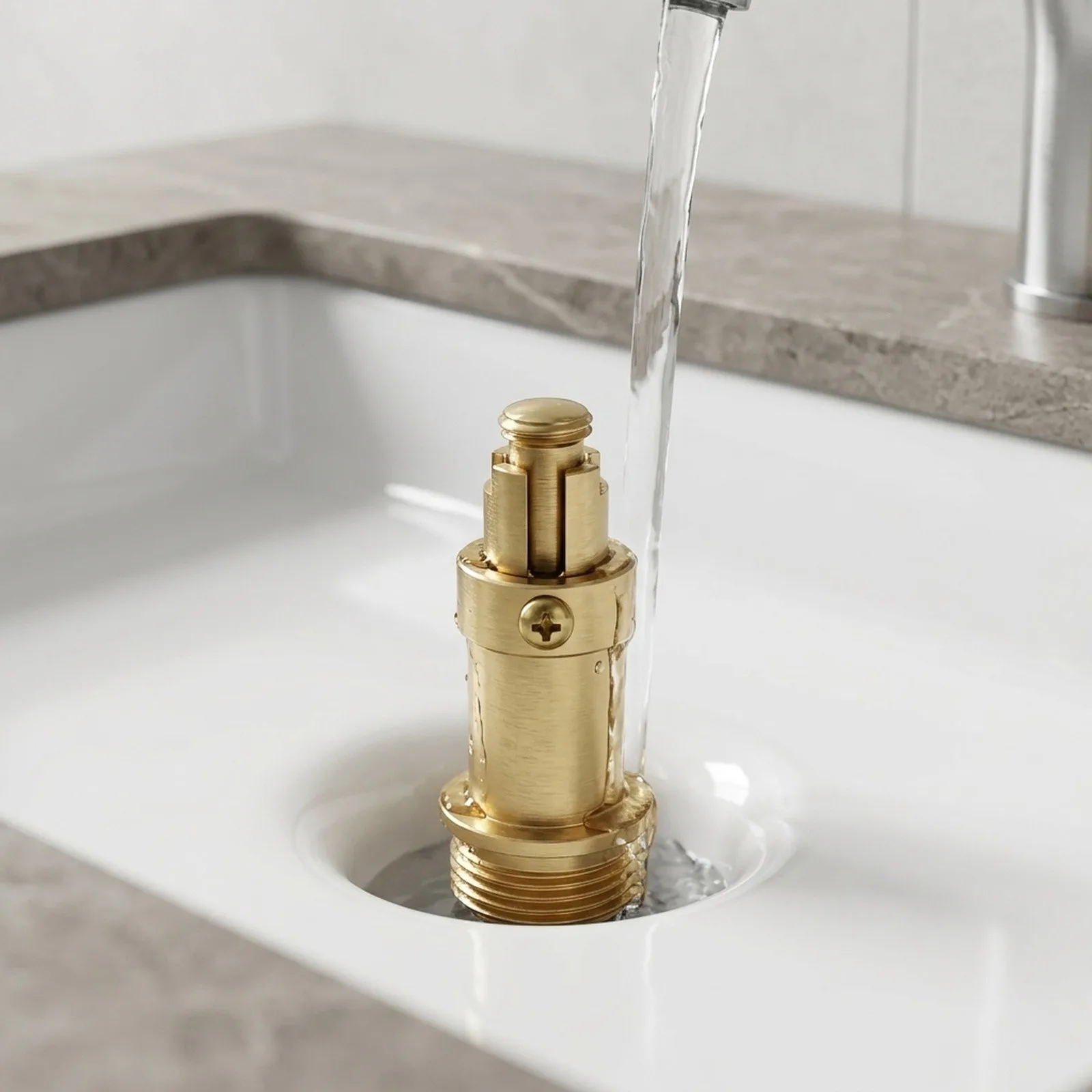 for clack Screw Brass Push Bolt 26g Basin for Click for clack Waste Internal Spring Mechanism Spring Core Thick Plating