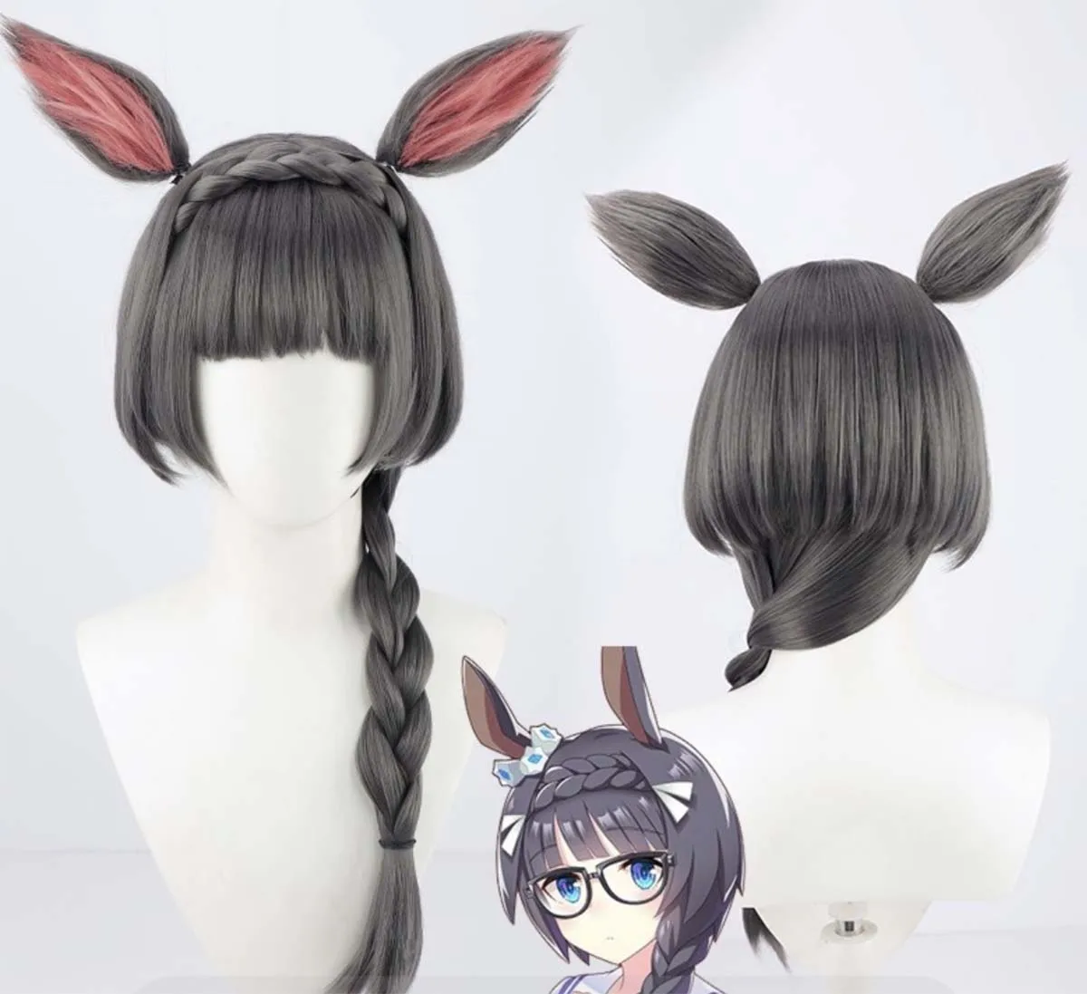 

Парик и уши для косплея Zenno Rob Roy из Uma Musume Pretty Derby для ролевых игр и вечеринок
