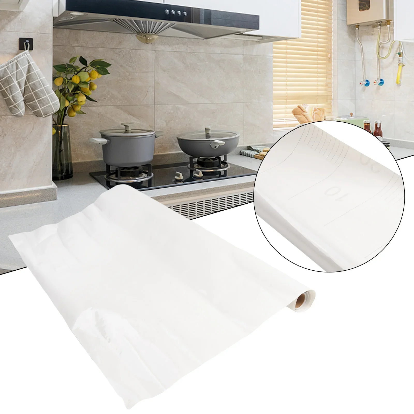 60*300cm Oil-Proof Wall Sticker Heat-Resistant Self Kitchen Decoration Removable Protective Film Shelf Drawer Liner Decors