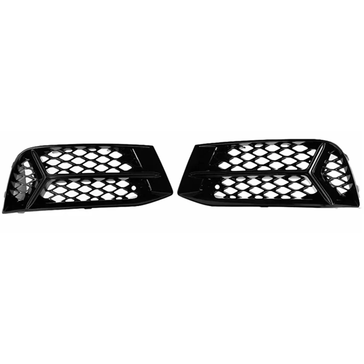 1 Pair Front Bumper Fog Light Grille Cover Honeycomb Fog Lamp Cover for A3 S3 17-20 Decorative Modification Parts