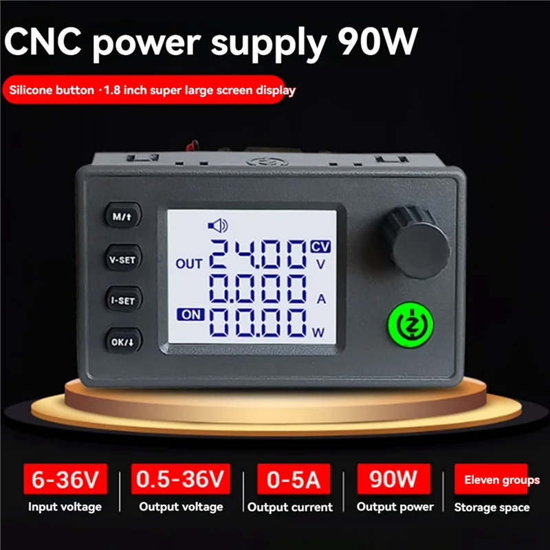 ABLL-قابل للتعديل 90 واط تيار مستمر تيار مستمر باك دفعة محول طاقة CC CV 0.5-36 فولت 5 فولت 6V12V24V وحدة الطاقة ينظم مختبر إمدادات الطاقة