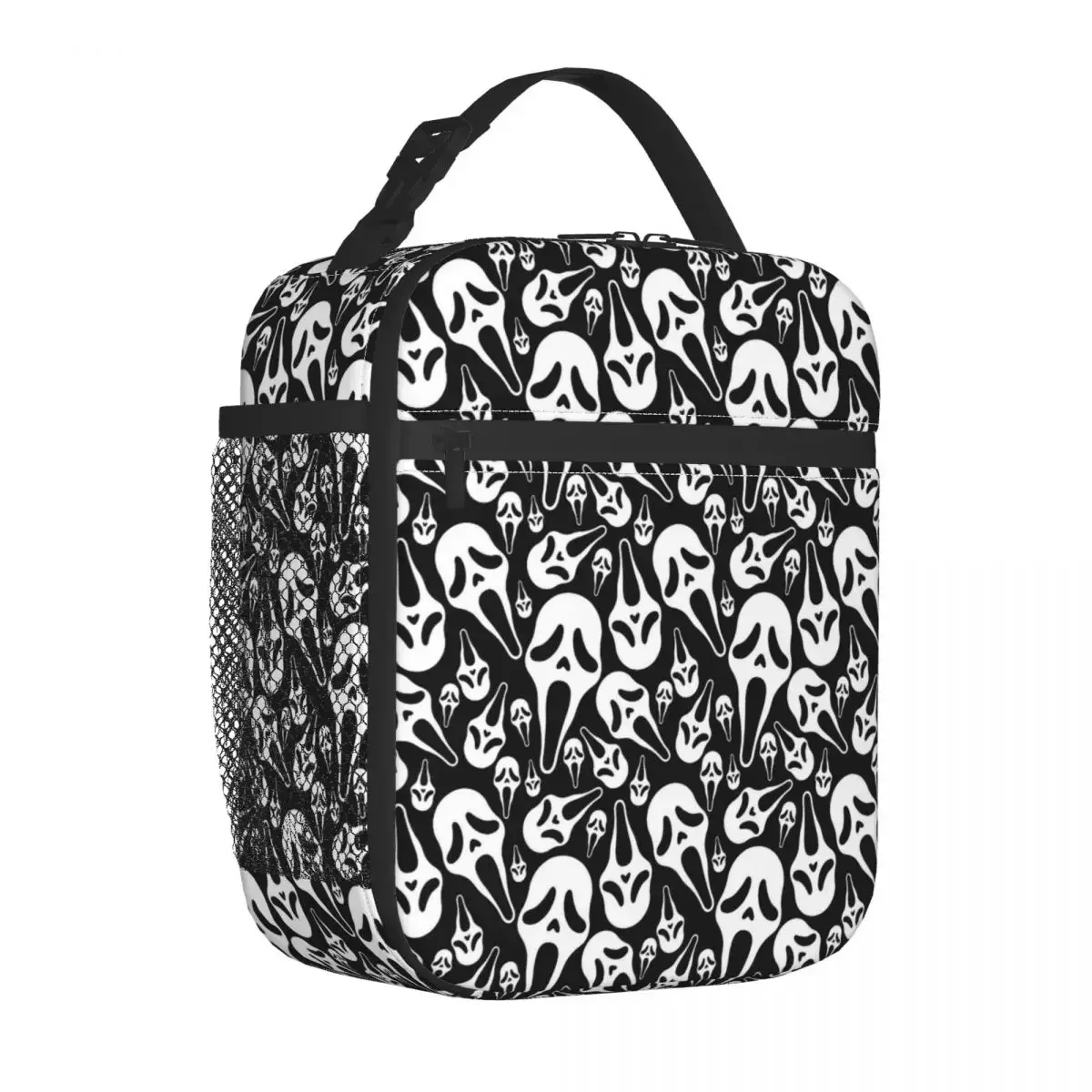 Horror Thrilling Halloween Insulated Lunch Bag Cooler Bag Meal Container Tote Lunch Box Bento Pouch College Picnic