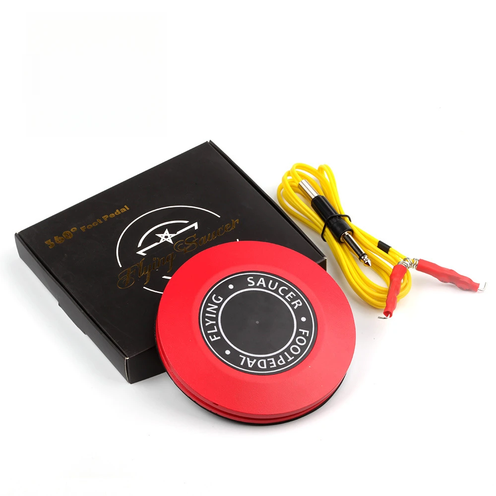 

Профессиональная 360-градусная круглая педаль для тату-машины с проводом-крючком - незаменимый аксессуар для татуировщиков