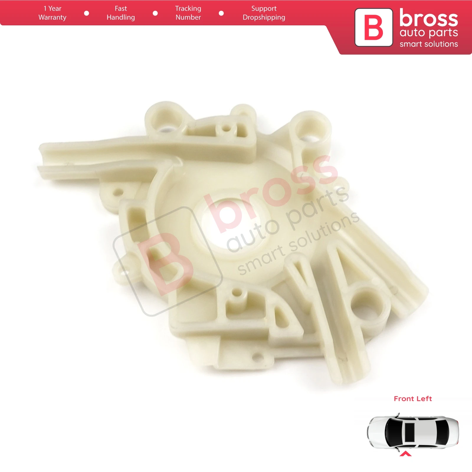 Bross BWR1040 Window Regulator Motor House Plastic Cover, front Left Door for Golf 3 Polo HB Vento ROVER Freeer Axor Atego