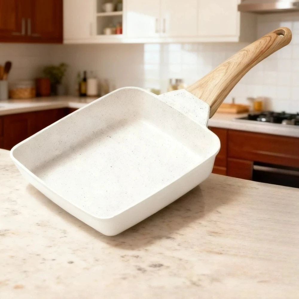 

Japanese Omelette Pan Tamagoyaki Egg Pan Nonstick Egg Frying Pan Rectangle Steak Frying Pan with Detachable Scalding Handle