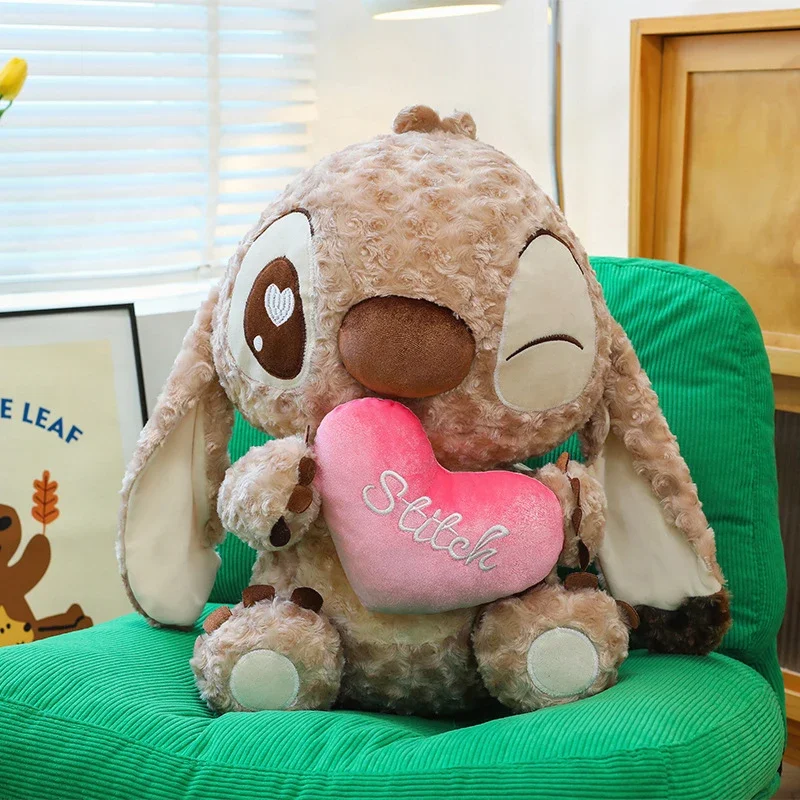 

Мягкая игрушка Disney Kawaii: плюшевый медведь Стич в шоколадной упаковке, милый обнимашка-кукла для детей, подарок на день рождения, мягкая плюшевая игрушка Стич