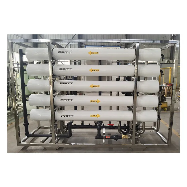 مضخة نطاق المياه الخام والمكونات الأساسية PLC آلة تحلية المياه الجوفية 20000 لتر / ساعة مع TDS1000 إلى 10000