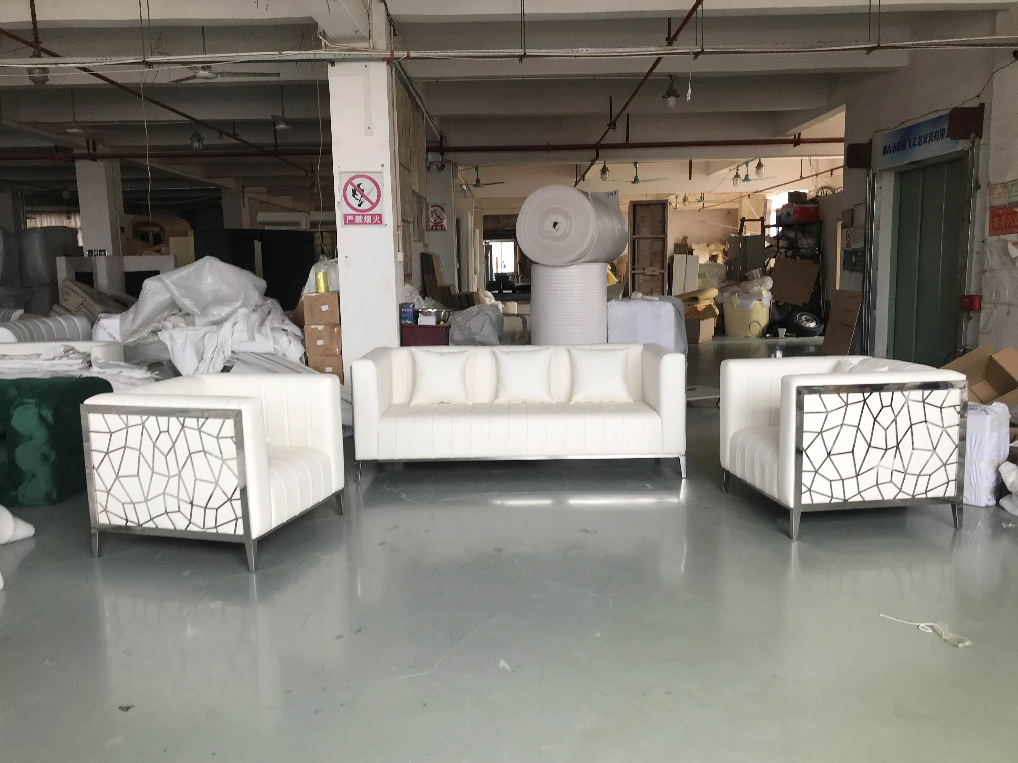 Gold Metal Frame Wedding Couple Sofa Hotel Event Dining Furniture