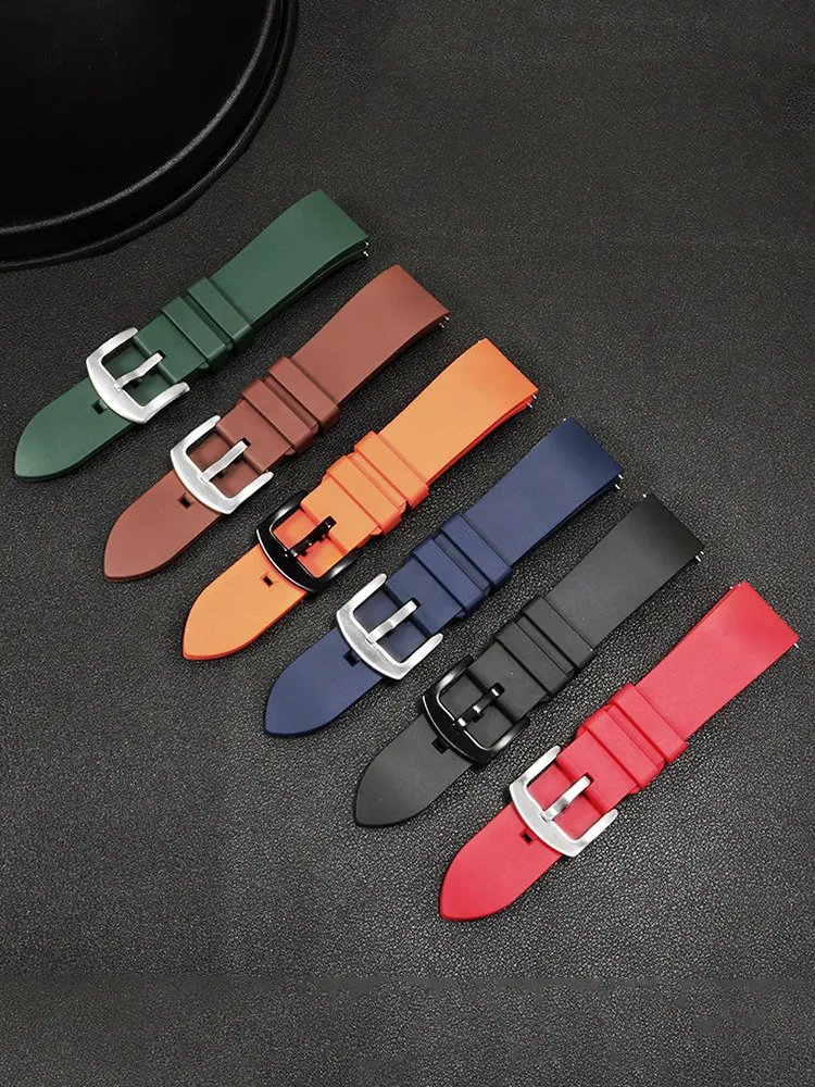 For Citizen Air Eagle AT8020/JY8035/8037 Blue Angel First- and Second-generation Fluororubber Watch Strap