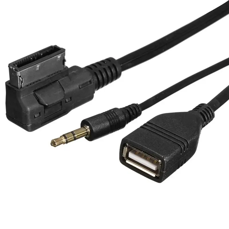 Reliable-For A6L A8L Q7 A3 A4L A5 A1 S5 Q5 Compatible 3.5Mm AUX For Audio Cable Music MDI AMI MMI Interface USB
