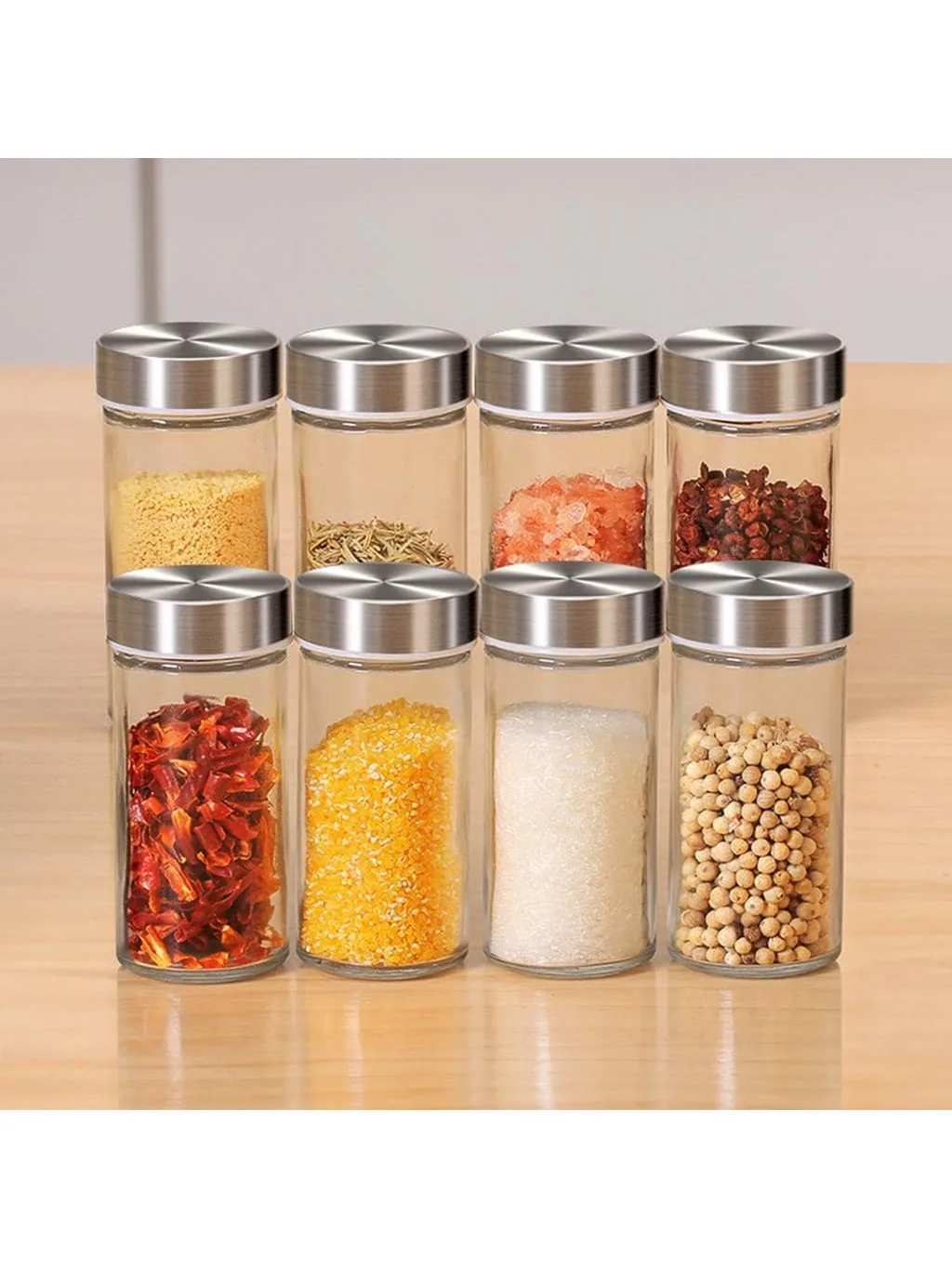 1pc Glass Seasoning Box, Modern Clear Spice Jar For Kitchen