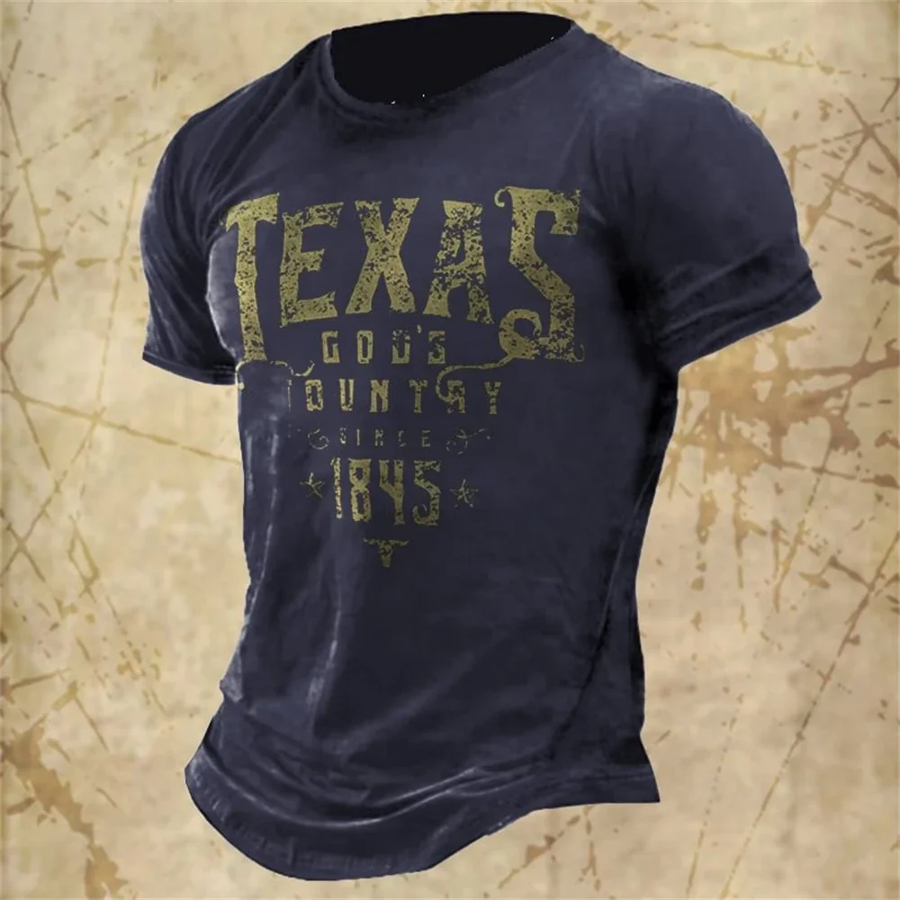 

Retro Men's T-Shirt with 3D Print Short Sleeve Vintage Tee for Summer Fashion