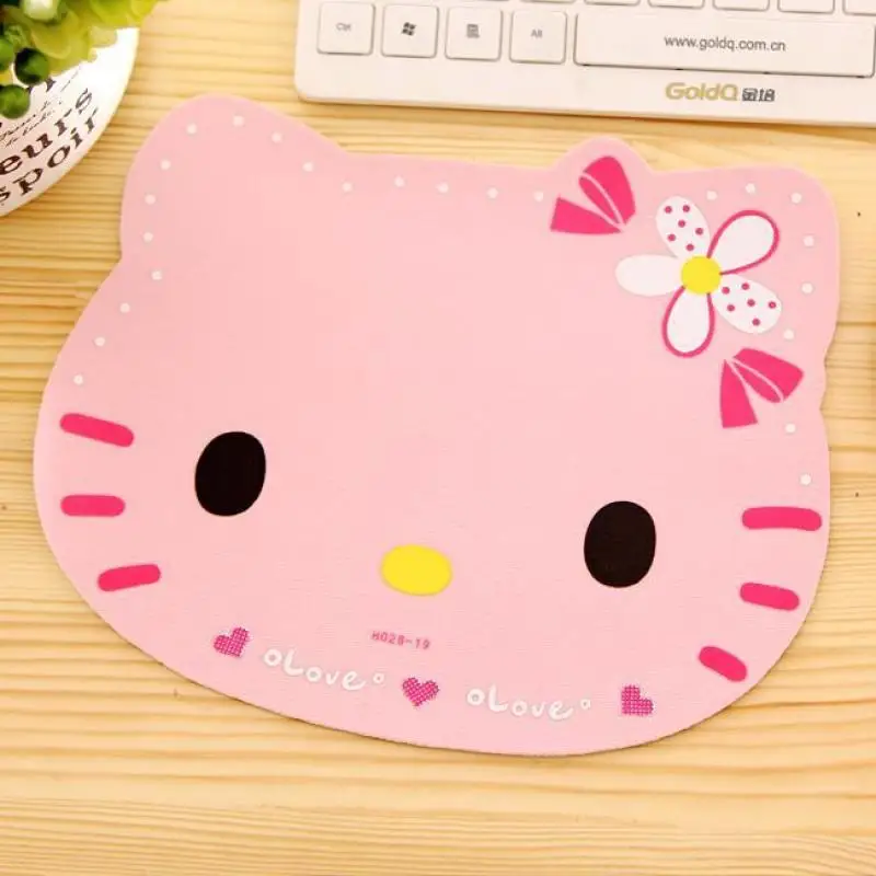 Sanrio Mouse Pads Computer Kawaii Hello Kitty Anti-Slip Desk Pad Y2k Black Pink Coffee Mats Soft Mouse Pad Girl Birthday Gifts