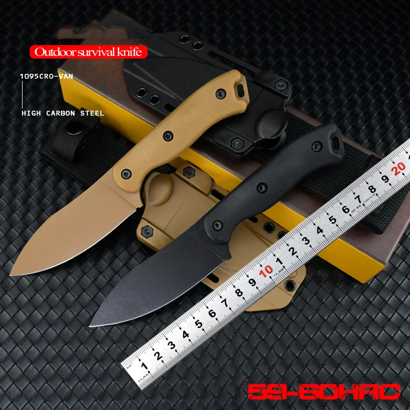 2024 Style Outdoor Knife KB-19 High Hardness Sharp Straight Knives D2 Blade Wilderness Survival Pocket Knives With Scabbard