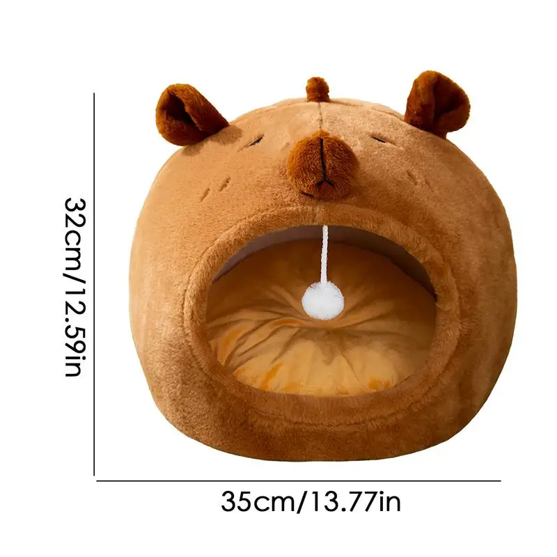 Pets Tent Cozy Cave Nest Deep Sleep Comfort In Winter Cat Bed Iittle Mat Basket Capybara Design Small Dog House Products for pet