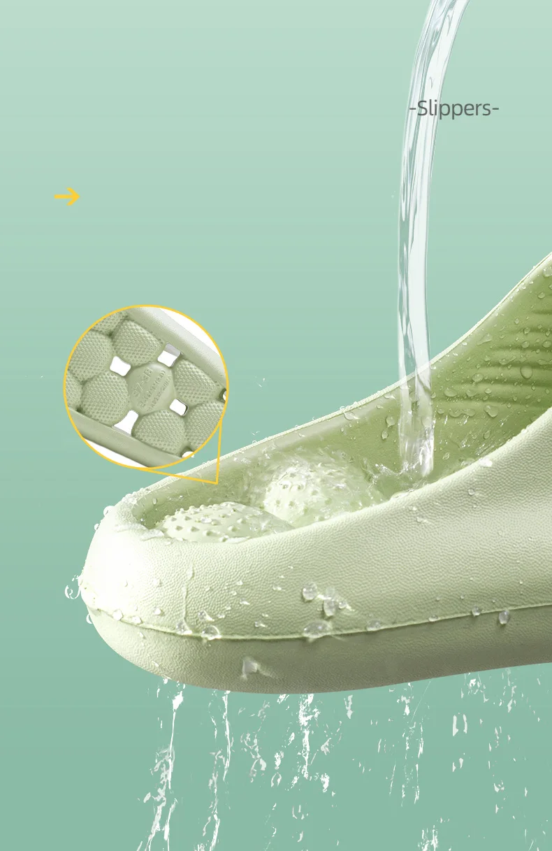 TZLDN Ergonomische EVA-Badehausschuhe für Unisex, wasserlaufsichere Massage-Hausschuhe, bequeme, atmungsaktive Freizeit-Hausschuhe – Detail 2