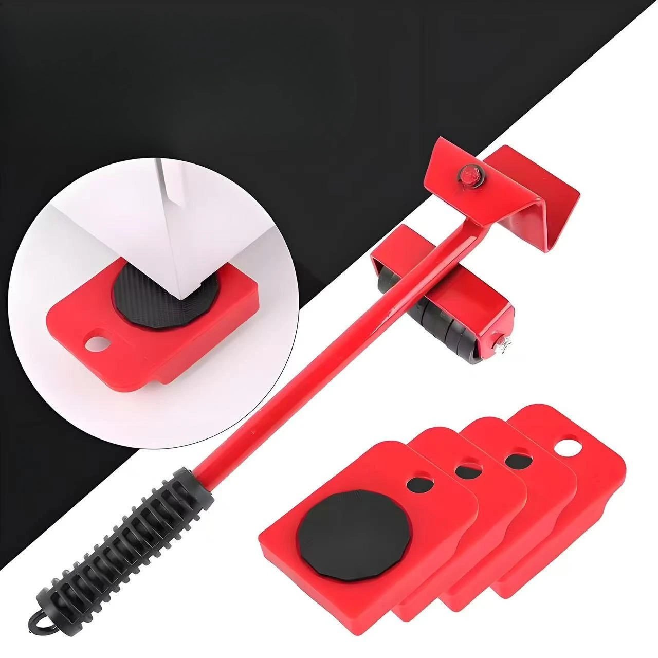 Locking Caster Furniture Mover Heavy Duty Non Slip Rubber Pads Sturdy Plastic Moving System for Sofa Bed Mattress Chair wheels