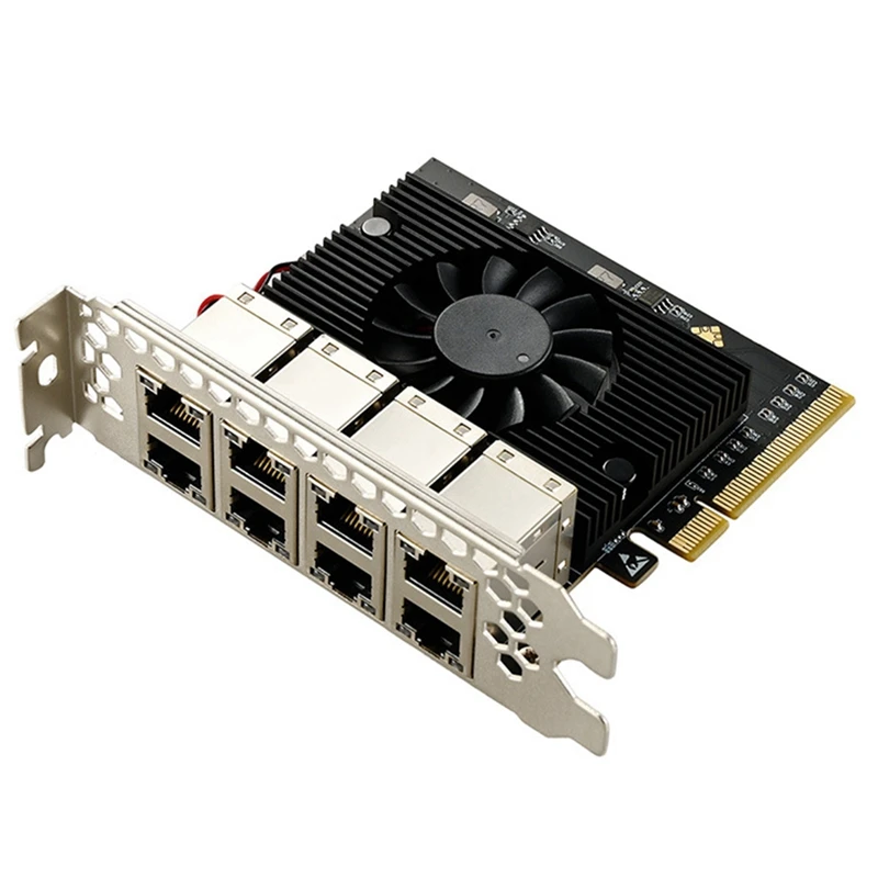 

T31C-PCIE X8 Ports Gigabit Ethernet Controller Card 1X 1000Mbps NIC RTL8111H Chips For Desktop Industrial Camera Control